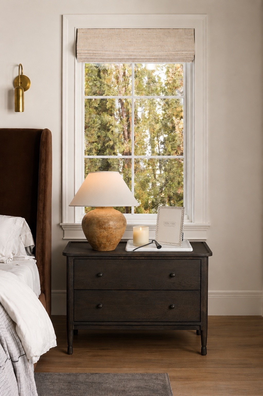 Nightstand styling inspiration all from Wayfair! I love a sleek and simple tabletop look with a minimal number of items. This marble tray adds texture and contrast while these candle accessories bring warmth and coziness.

#LTKHome #LTKSaleAlert