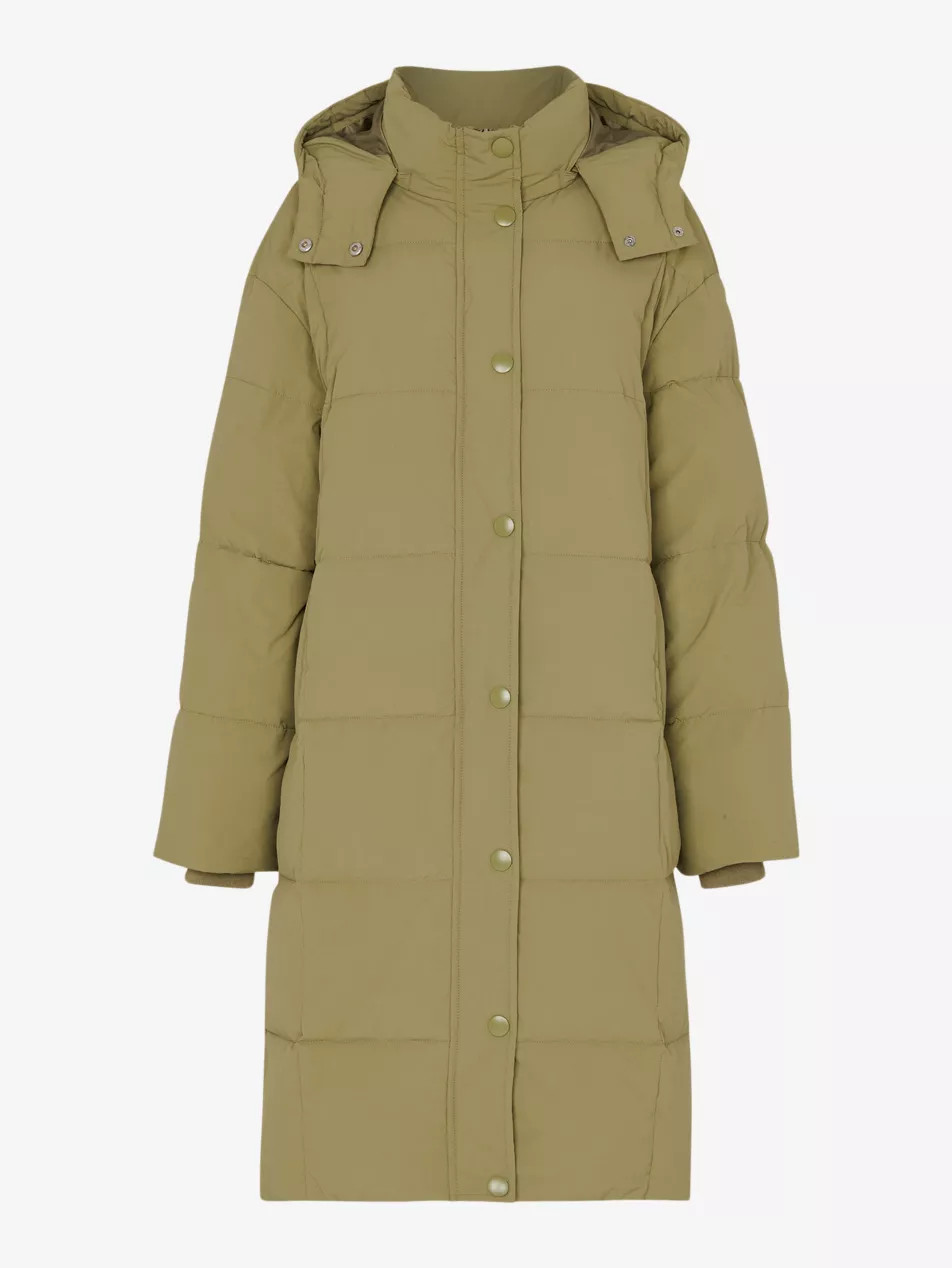 Una relaxed-fit hooded shell quilted coat | Selfridges