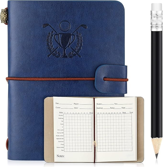 Golf Scorecard Book with Pencil Fathers Day Dad Gifts Leather Golf Journal Scorecard Holder Acces... | Amazon (US)