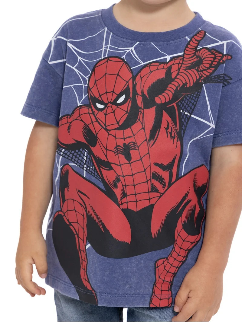 Spiderman Toddler Short Sleeve Crewneck Tee, Sizes 12M-5T | Walmart (US)