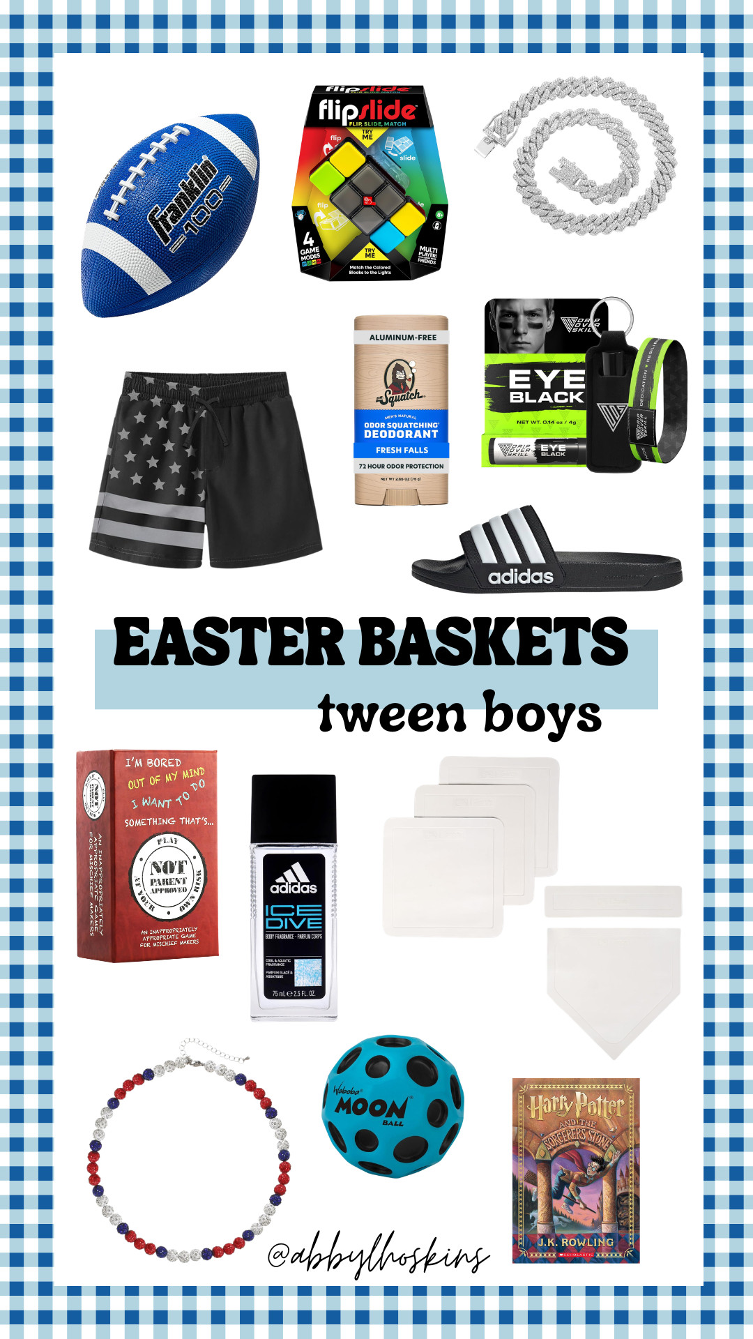 Making it easy for you to find easter basket stuffers for the tween boys!

@amazon #ltkboys #ltktweens #easterbasketideas #tweens #baseballnecklace #football #boardshorts #boyscologne #eyeblack 

 #LTKmomlife #LTKSeasonal #LTKKids