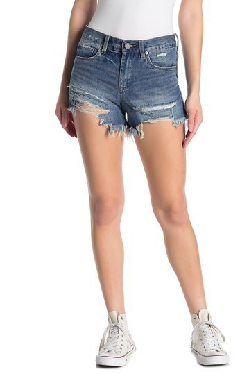 High Rise Distressed Denim Shorts | Nordstrom Rack
