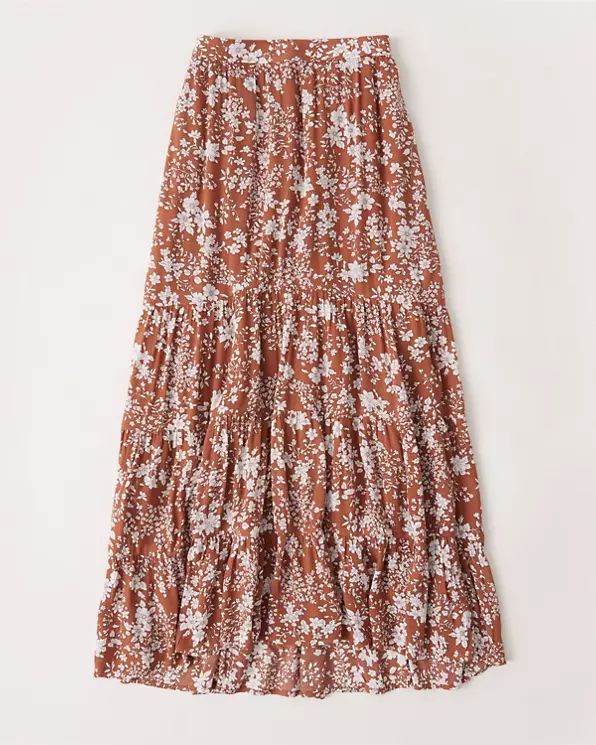 Tiered High-Low Maxi | Abercrombie & Fitch (US)