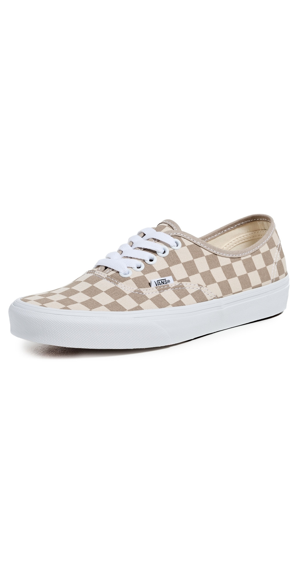Vans Authentic Sneakers Checkerboard Aluminum/Oatmeal M 9.5/ W 11 | Shopbop