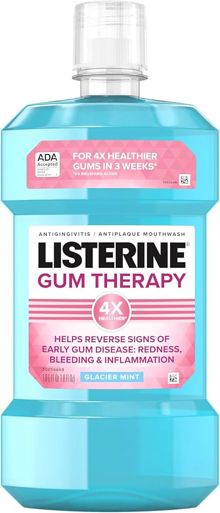 Listerine Gum Therapy Antiplaque & Anti-Gingivitis Mouthwash, ADA Accepted Oral Rinse Helps Rever... | Amazon (US)