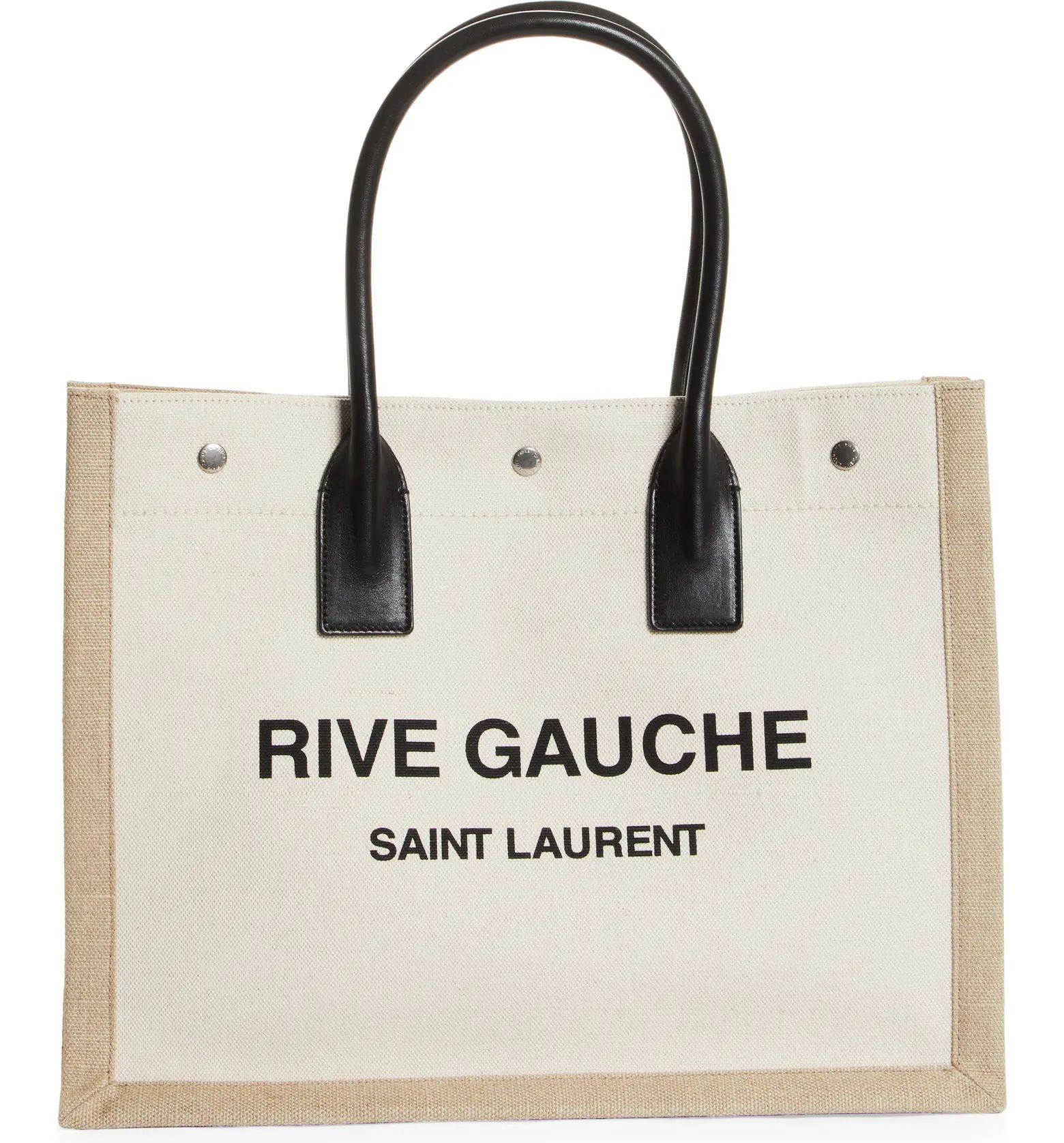 Rive Gauche Logo Canvas Tote | Nordstrom