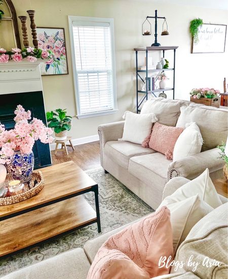Living room, living room decor, spring living room decor, spring decor, spring florals, pink living room decor 

#LTKFind #LTKhome #LTKSeasonal