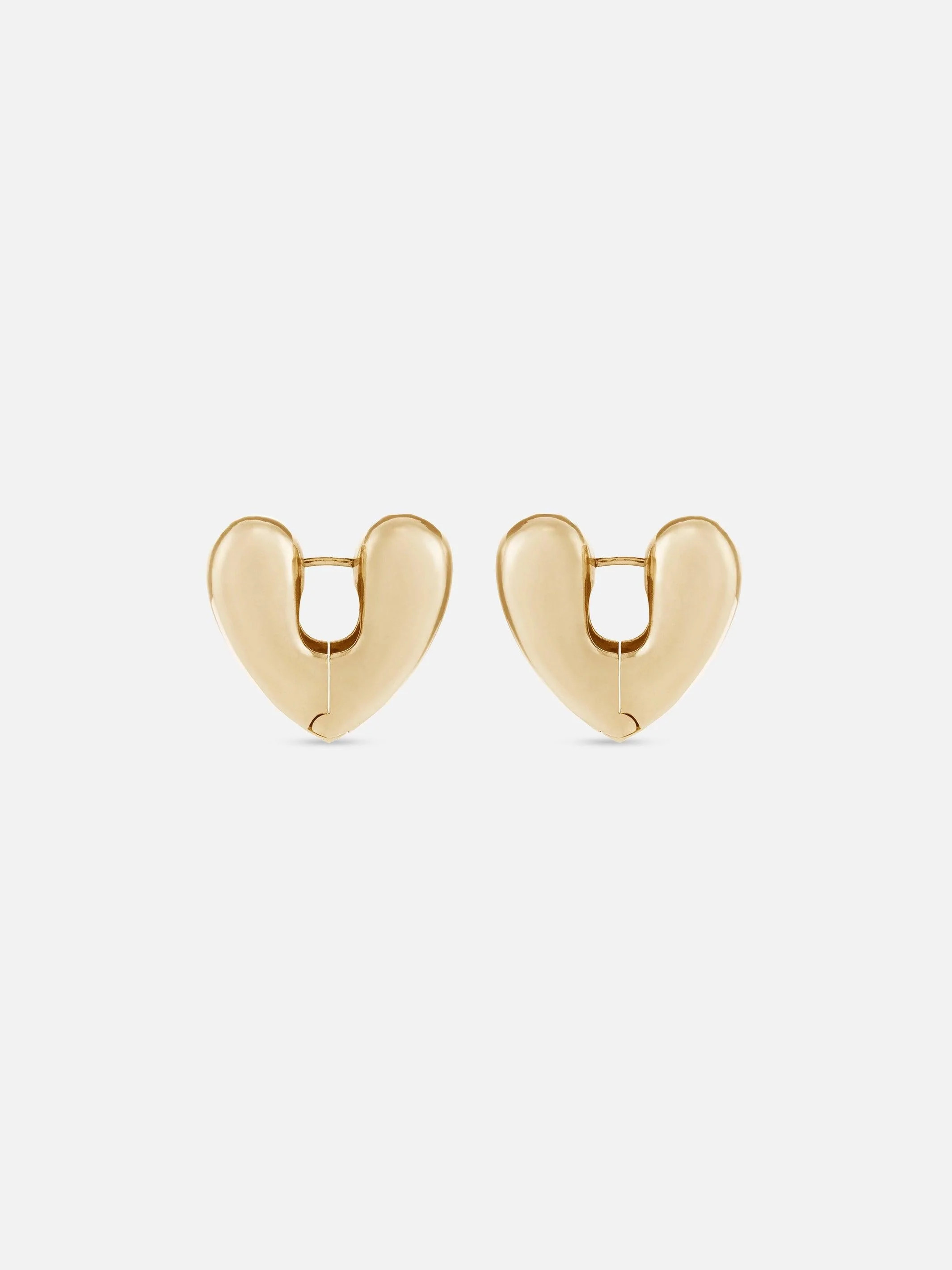 Annika Inez Gold Plated Heart Hoops, Large - At Present | At Present