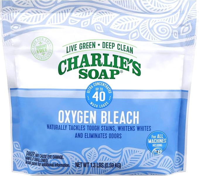 Charlie's Soap Color Safe Chlorine Free Oxygen Bleach Powder, 1.3 lbs (0.59 kg) | Amazon (US)