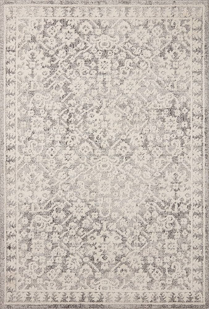 Loloi Magnolia Home by Joanna Gaines Gigi Collection GIG-01 Grey/Ivory 5'-3" x 7'-6" Area Rug | Amazon (US)