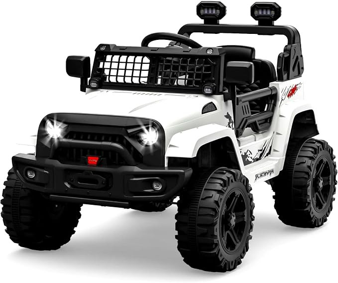 Ride on Truck Car 12V Kids Electric Vehicles with Remote Control Spring Suspension, LED Lights, B... | Amazon (US)
