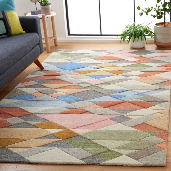 SAFAVIEH Handmade Rodeo Drive Hyrije Mid-Century Modern Wool Rug - Bed Bath & Beyond - 39051336 | Bed Bath & Beyond