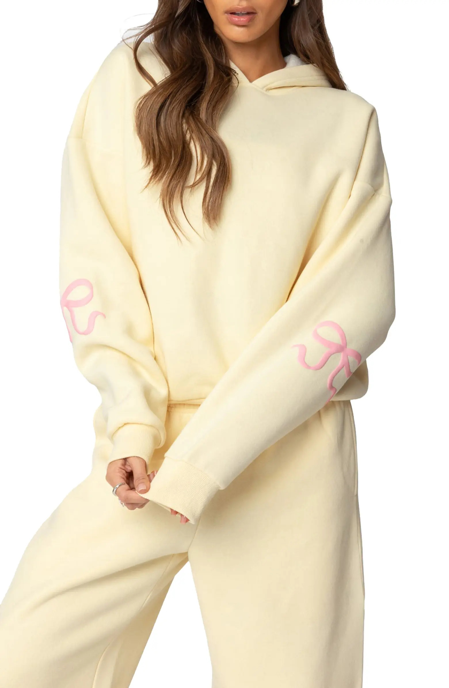 EDIKTED Bonney Bow Oversize Hoodie | Nordstrom | Nordstrom
