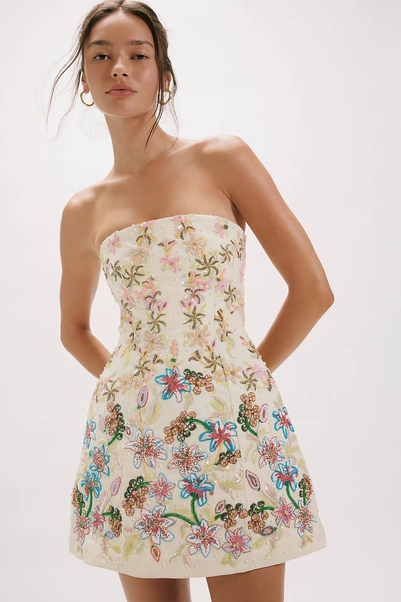 La Fuori Solar Petal Embroidered Mini Dress | Free People (Global - UK&FR Excluded)