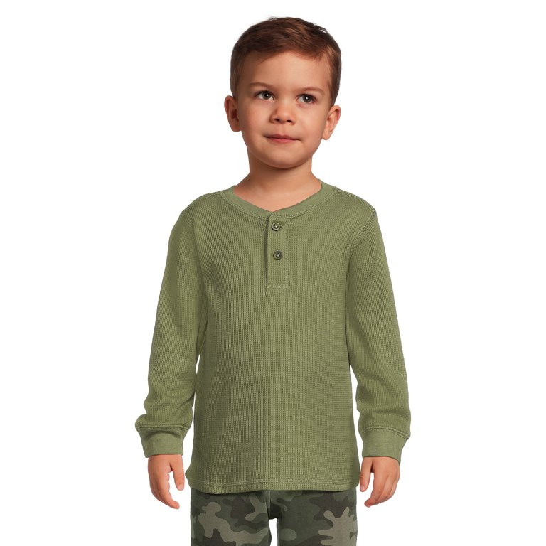 Garanimals Toddler Boy Long Sleeve Henley T-Shirt, Sizes 12M-5T - Walmart.com | Walmart (US)