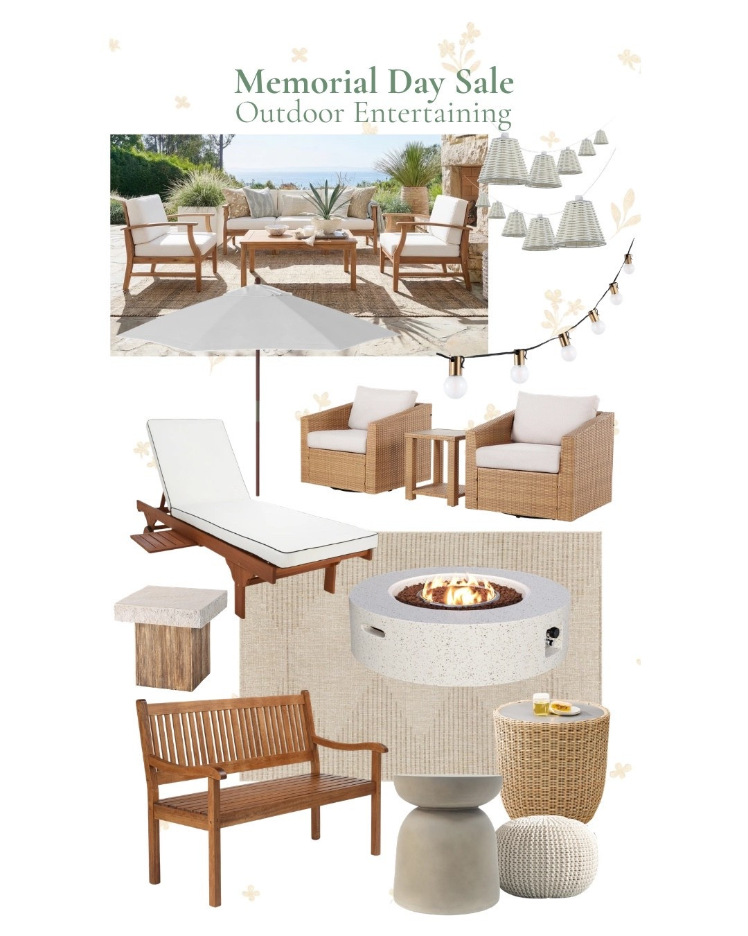 Wayfair Memorial Day Sale! 
Outdoor Entertaining! ☀️🏝️
