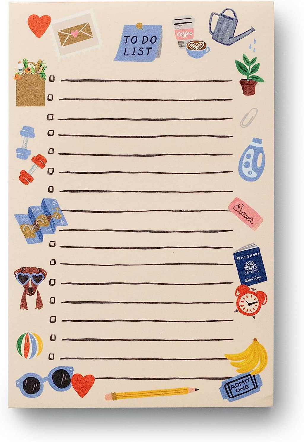 RIFLE PAPER CO. to Do Checklist Notepad, 75 Pages, Full-Color Illustration | Amazon (US)