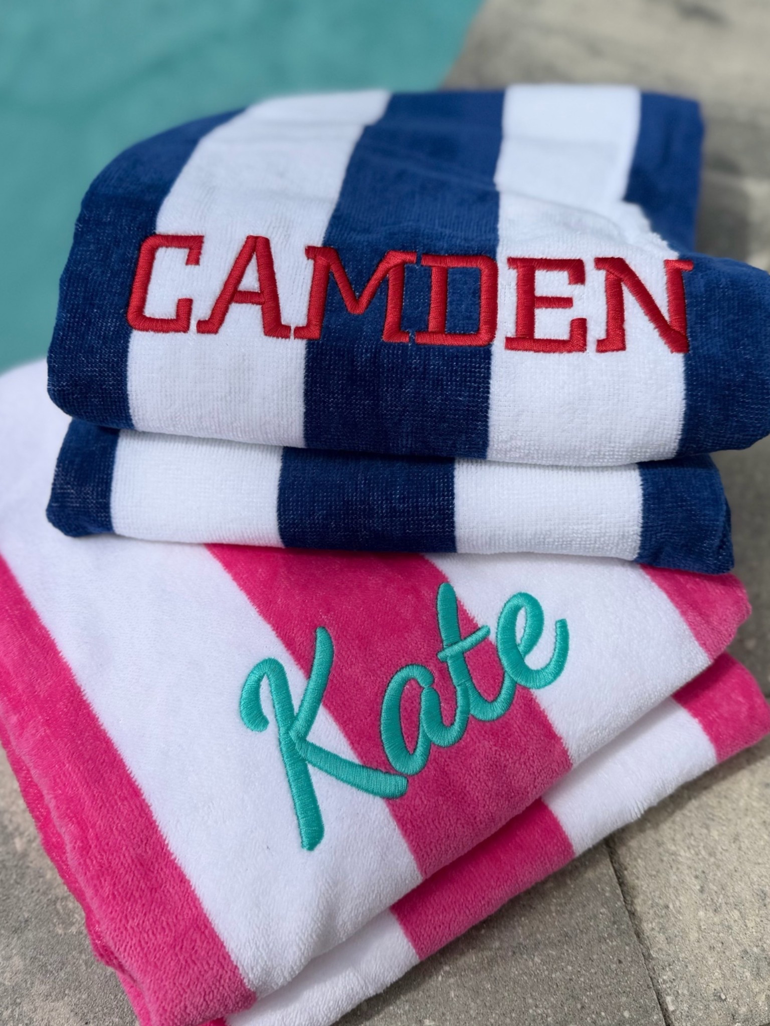 The kids need some cute towels for summer camp so why not get these cute and affordable cabana towels embroidered by The Crafted Camper instead of writing on them with a sharpie this year?

#LTKSwim #LTKTravel #LTKKids