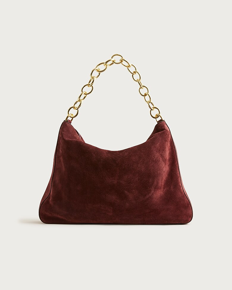 Berkeley chainlink shoulder bag in suede | J. Crew US