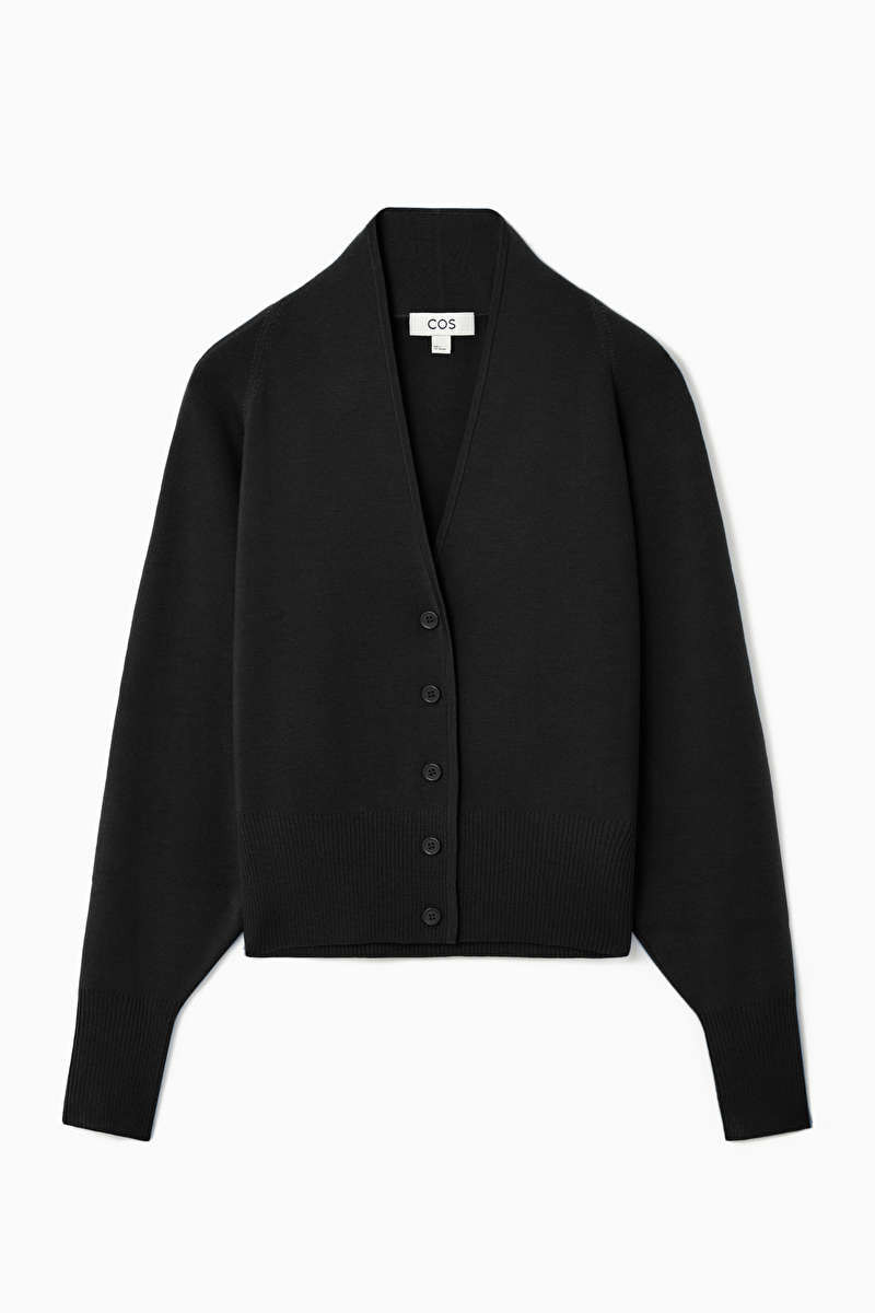 WAISTED KNITTED CARDIGAN - BLACK - COS | COS UK