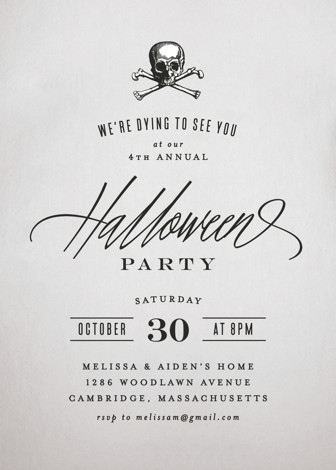 "Dying to See You" - Customizable Holiday Party Invitations in Gray by Hooray Creative. | Minted