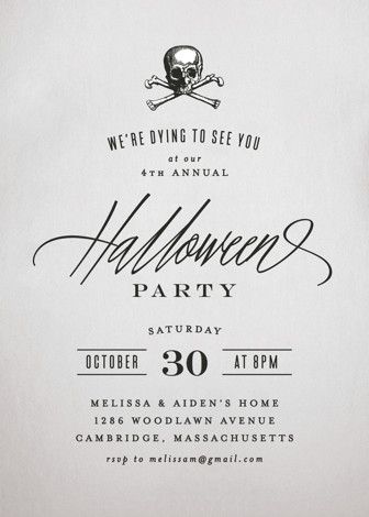 "Dying to See You" - Customizable Holiday Party Invitations in Gray by Hooray Creative. | Minted