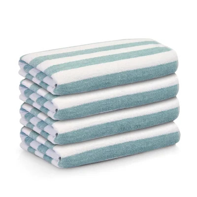 Fibertone by 1888 Mills 48-Piece Cabana Stripe Beach Towel 30x60 13.00 lbs | Wayfair North America