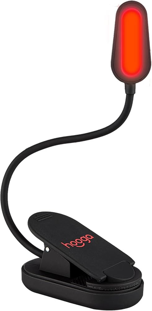 hooga Red Book Light, Rechargeable Clip On 625nm LED Light for Reading in Bed. No Blue Light Emit... | Amazon (US)