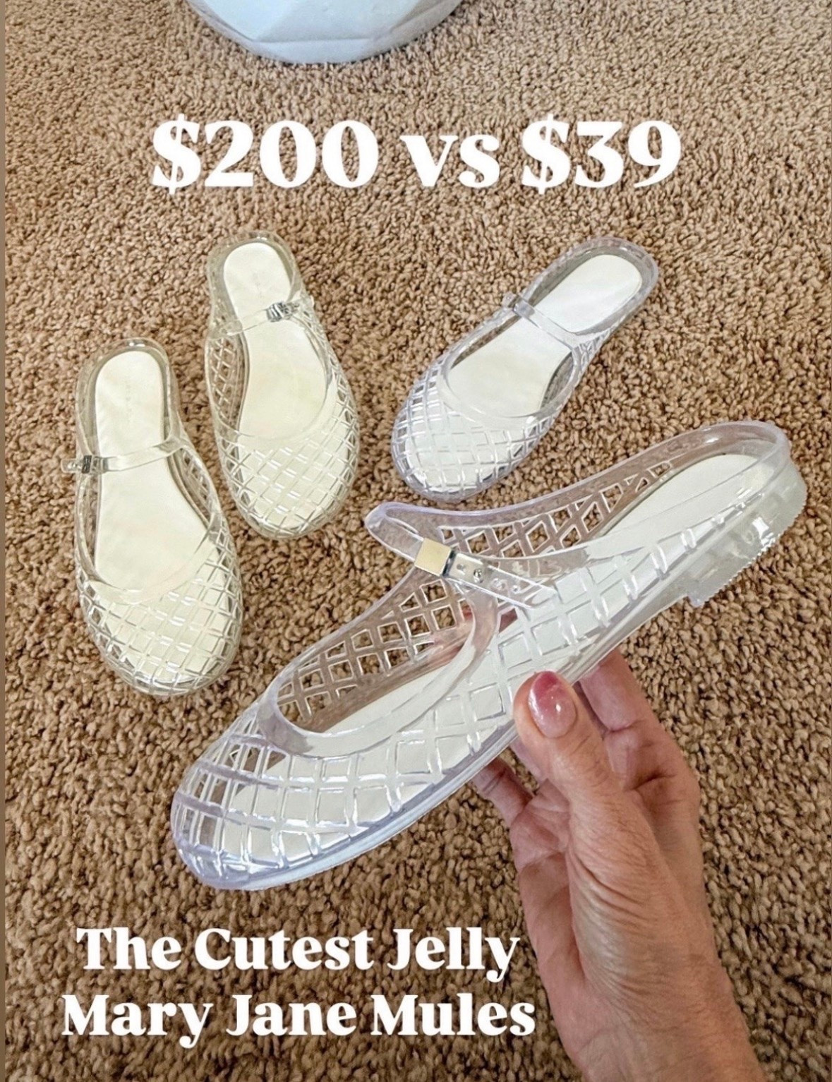 These jelly Mary Jane flats are one of my favorite designer inspired finds for summer. The woven jelly design looks so similar to a much higher end pair, but at a fraction of the price. Perfect with dresses, denim, shorts, and vacation outfits, these are the shoes you’ll be reaching for all season long.

Jelly flats, Mary Jane flats, Summer shoes, Designer inspired finds, Vacation style, Trendy flats, Everyday footwear, Neutral accessories, Spring and summer fashion, Affordable luxury, Shoe finds, EverydayHolly

#LTKSeasonal #LTKOver40 #LTKPetite