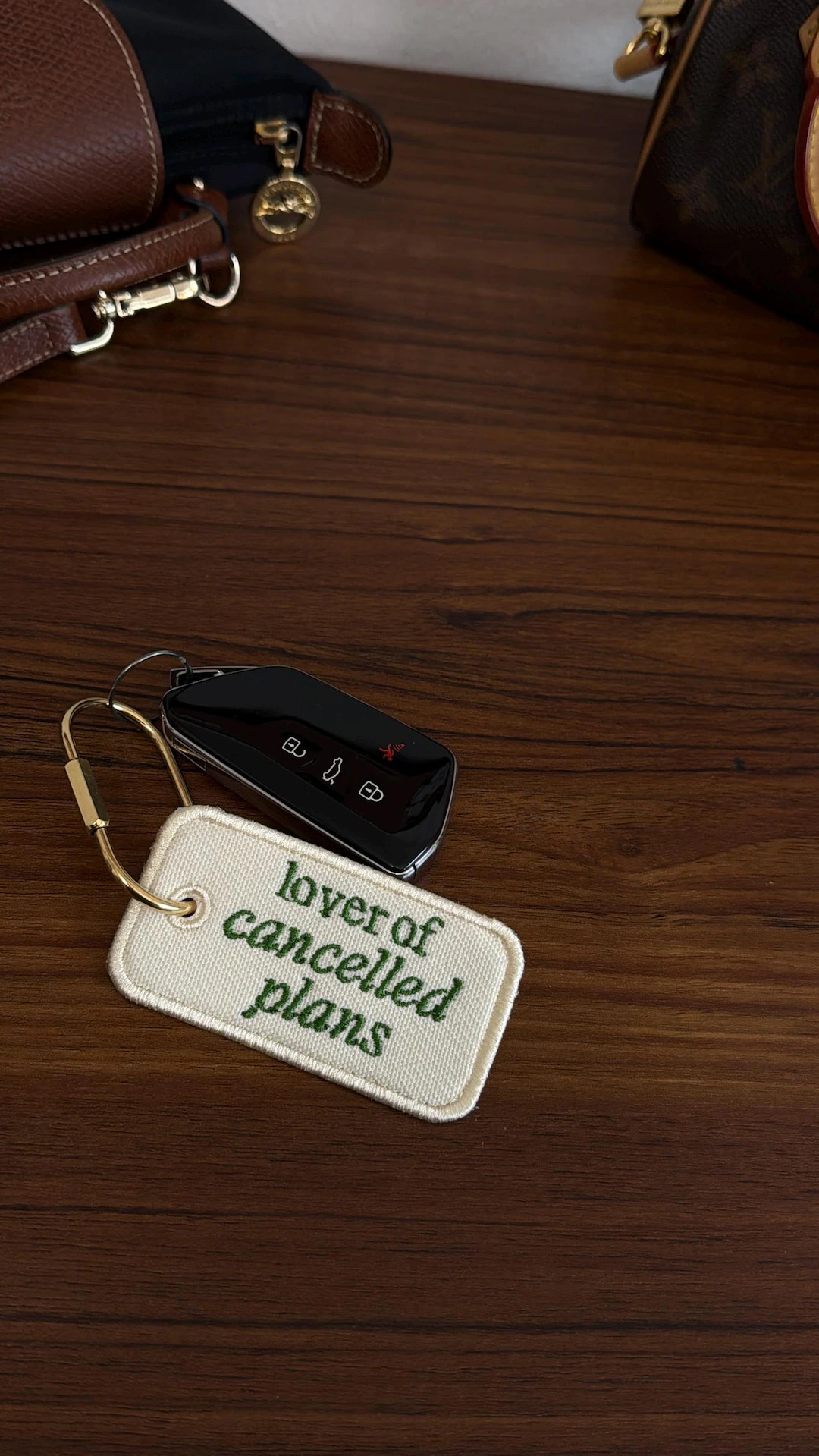 Embroidered Bag Tag Keychain | Lover Of Cancelled Plans | Canvas Luggage Tag | Aesthetic Quote Ke... | Etsy (Global)