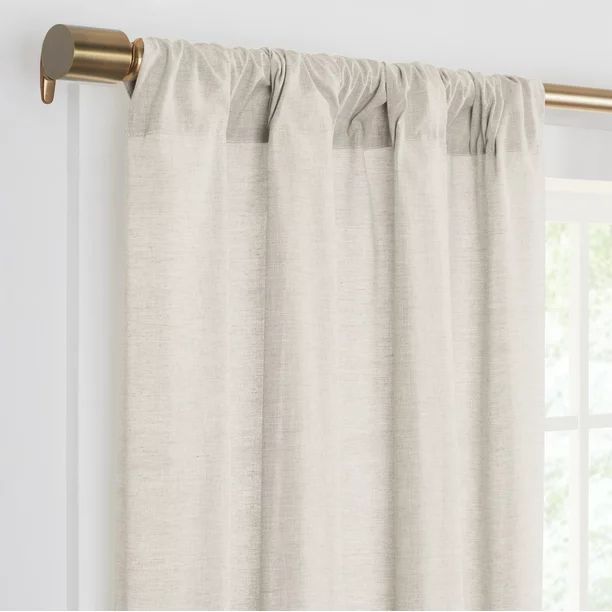 Gap Home Yarn Dyed Chambray Organic Cotton Window Curtain Pair, Khaki, 48 x 63 - Walmart.com | Walmart (US)