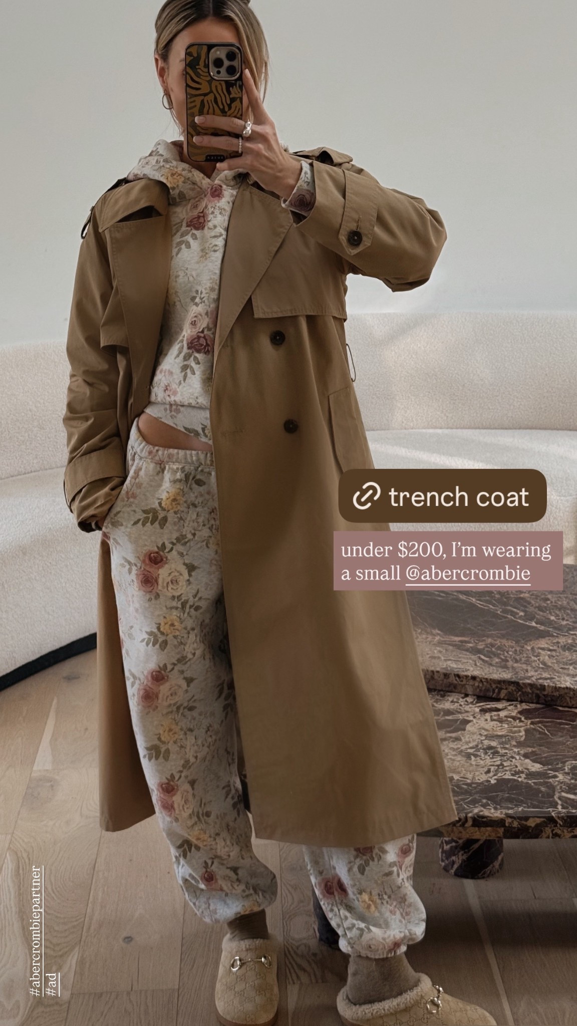 #AbercrombiePartner Abercrombie trench coat size small 🍂 @Abercrombie 

#LTKootd #LTKCyberWeek #LTKHoliday