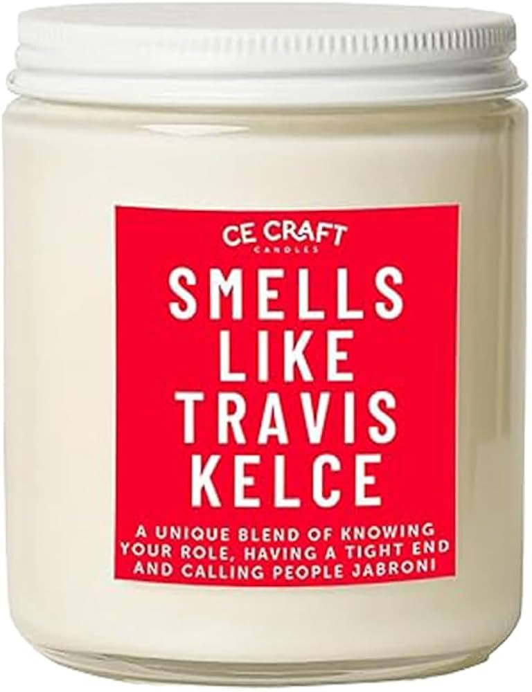 CE CRAFT Smells Like Travis Kelce Candle - Football Themed Jar Candle, Gift for Kelce Fan, Celebr... | Amazon (US)