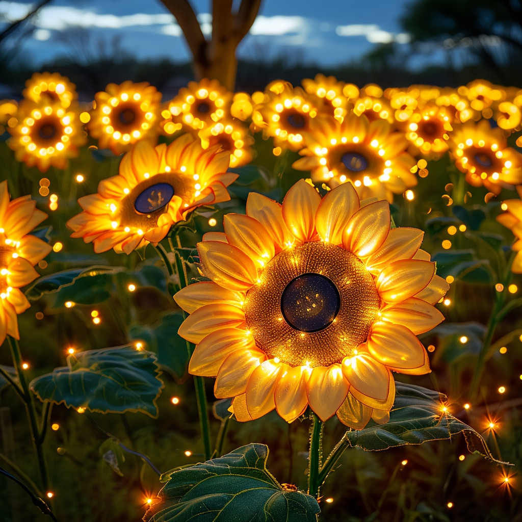 Solar Lights Outdoor Garden Decor: 18 Sunflower Solar Garden - Temu | Temu Affiliate Program