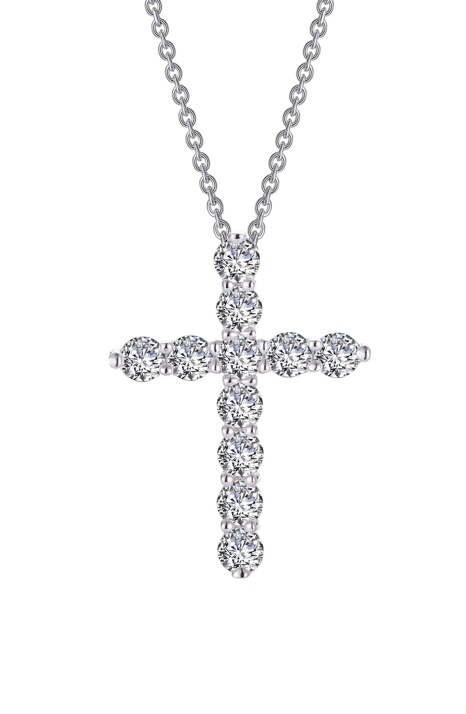 Simulated Diamond Cross Pendant Necklace | Nordstrom