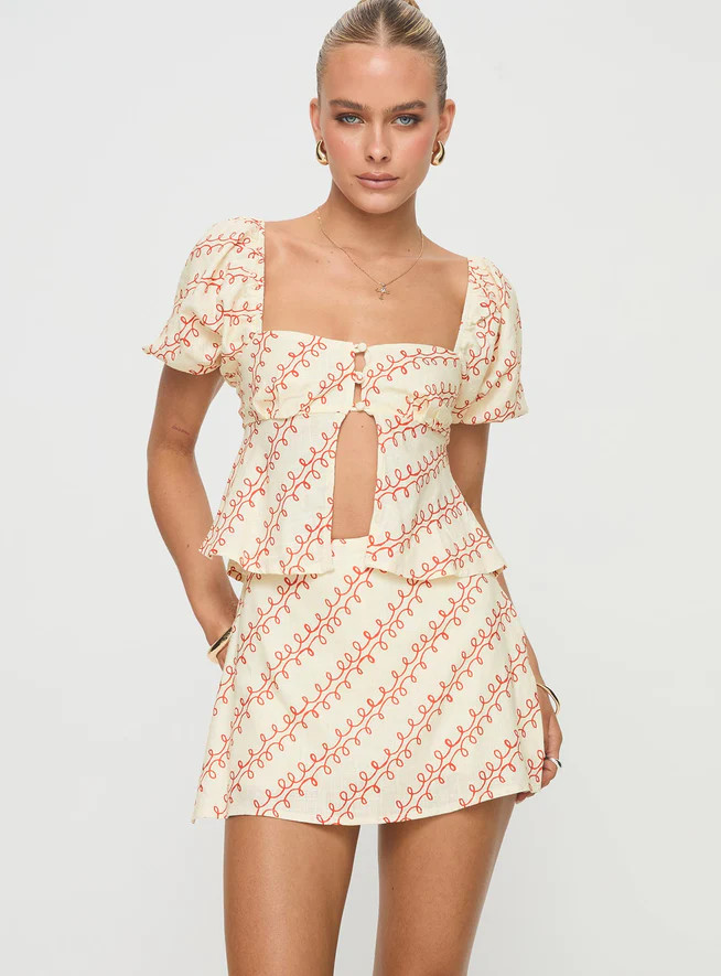 Adios Linen Blend Skort Multi | Princess Polly US