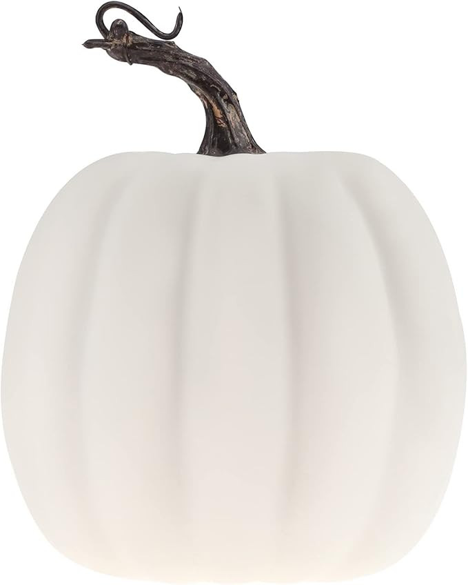 Gresorth Artificial Lifelike Pumpkins Fake Big Foam White Pumpkin for Halloween Thanksgiving Autu... | Amazon (US)
