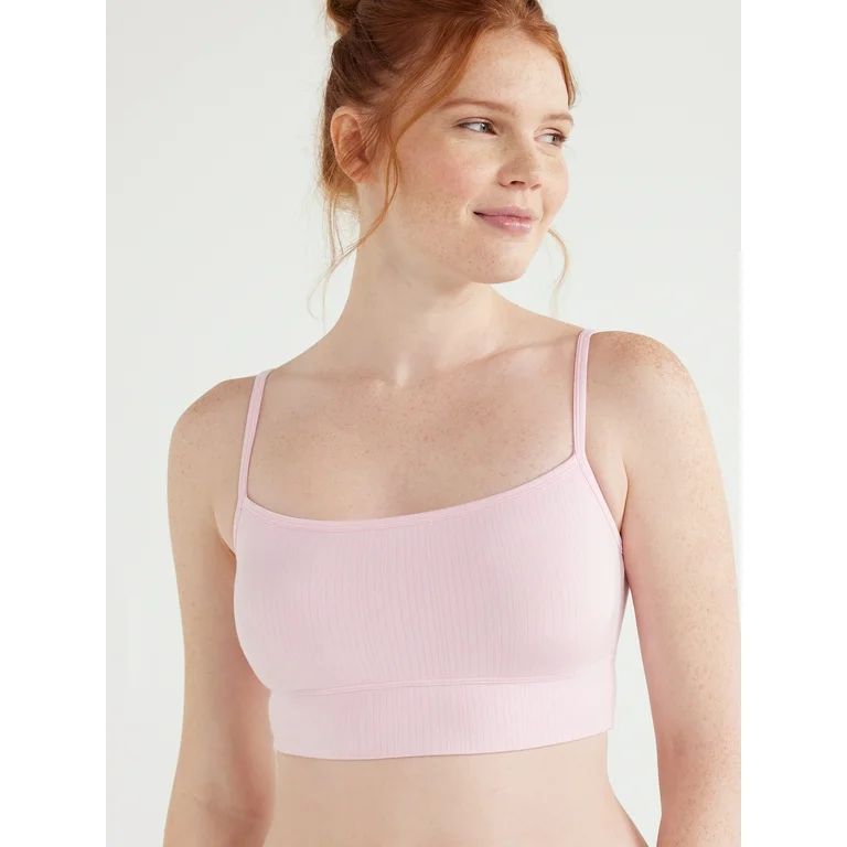 Joyspun Women's Square Neck Ribbed Bralette, Sizes XS to XXXL | Walmart (US)