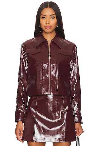 Ronny Kobo Linde Jacket in Oxblood from Revolve.com | Revolve Clothing (Global)