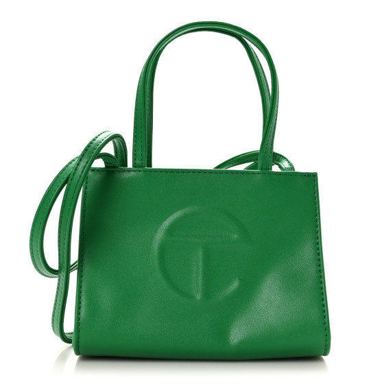Telfar: All/Bags/Totes/TELFAR Vegan Leather Small Shopping Bag Greenscreen | FASHIONPHILE (US)