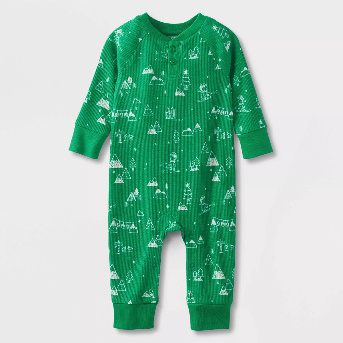 Baby Ski Scene Matching Family Pajama - Wondershop™ Green | Target
