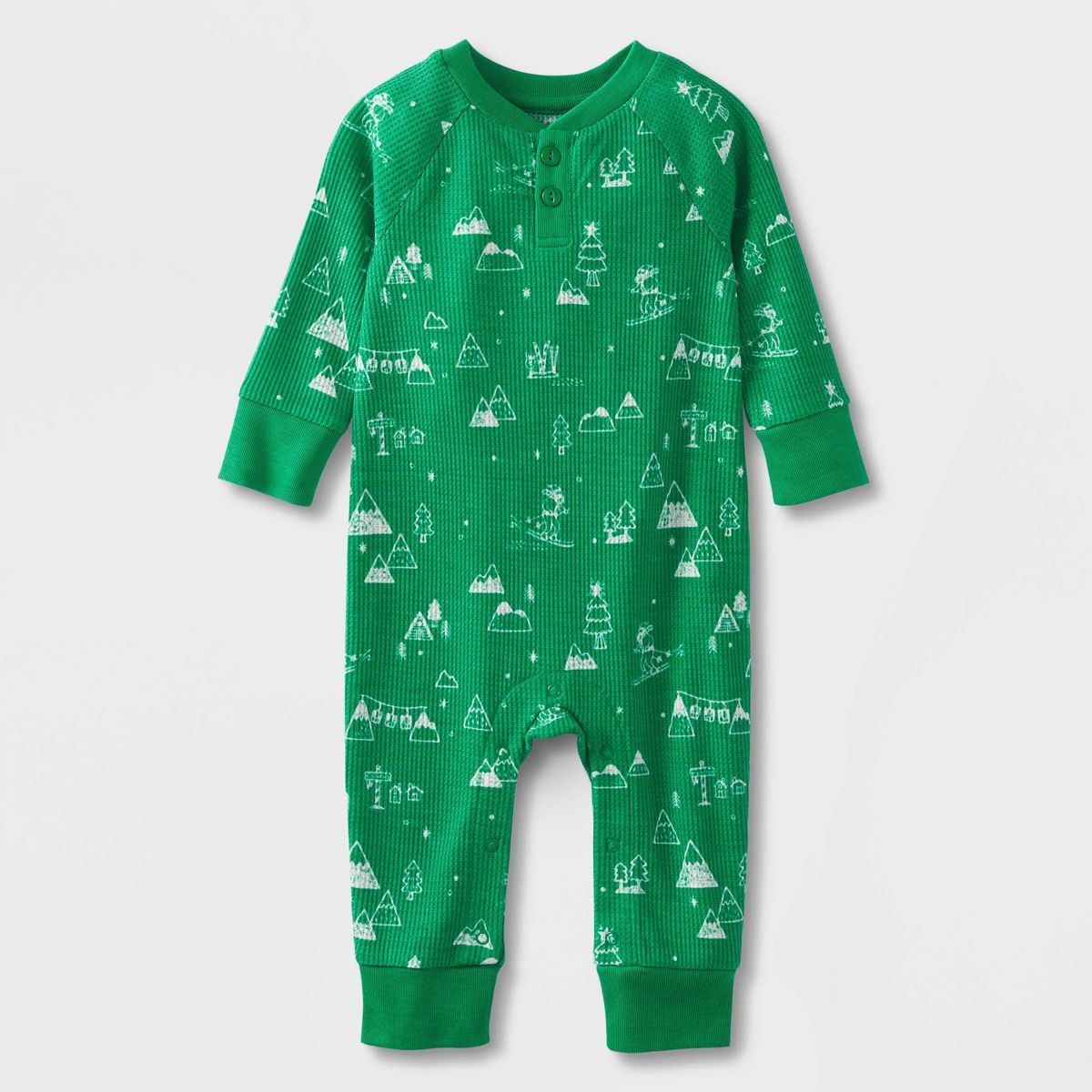 Baby Ski Scene Matching Family Pajama - Wondershop™ Green | Target