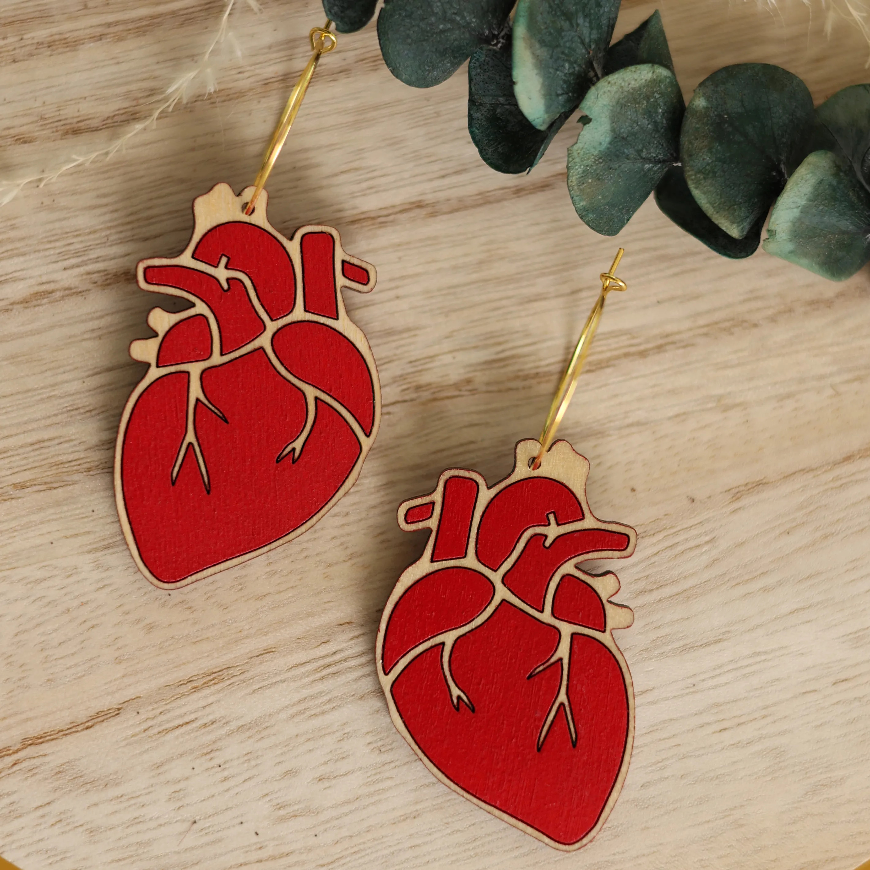 Anatomical Heart Hoop Earrings | Le Chic Miami