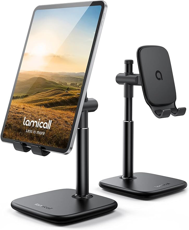 Lamicall Tablet Stand, Adjustable Tablet Holder - [Ultra Stable] Height Angle Adjustable Cradle M... | Amazon (UK)