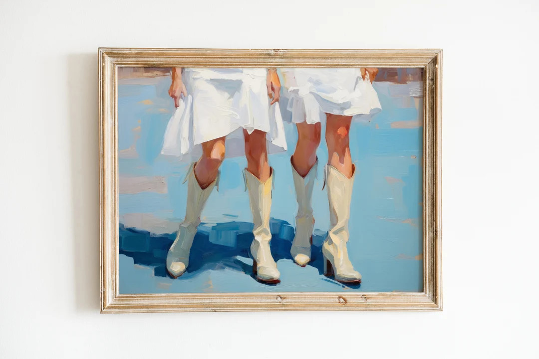 Retro Western Print Cowgirl Decor Dorm Room Painting Trendy Printable Wall Art - Etsy | Etsy (US)