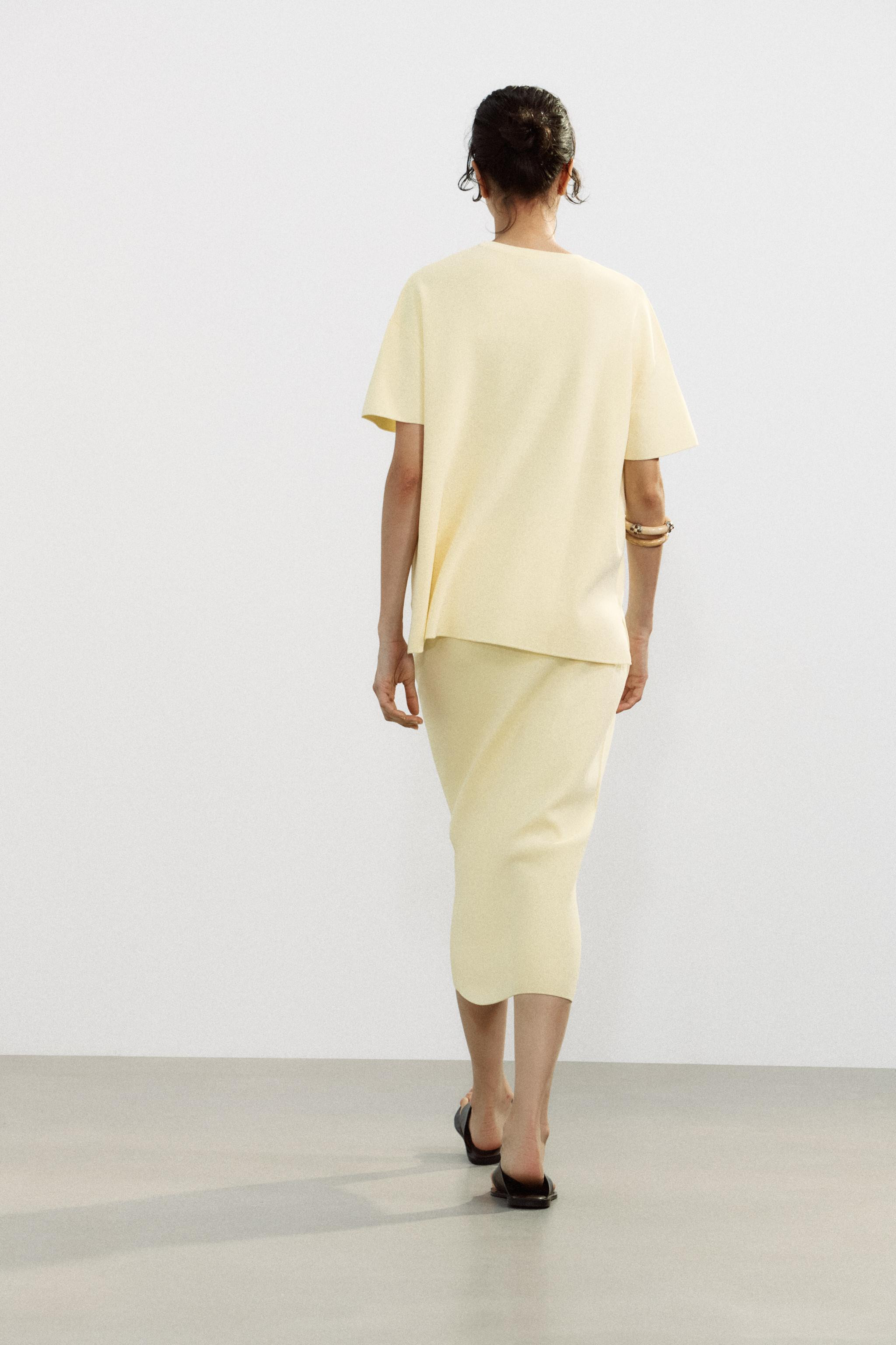 KNIT MIDI SKIRT | Zara UK