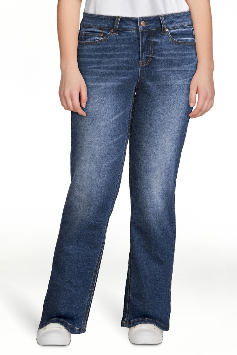 Time and Tru Women’s Mid Rise Straight Jeans, 29" Inseam for Regular, Sizes 2-18 | Walmart (US)