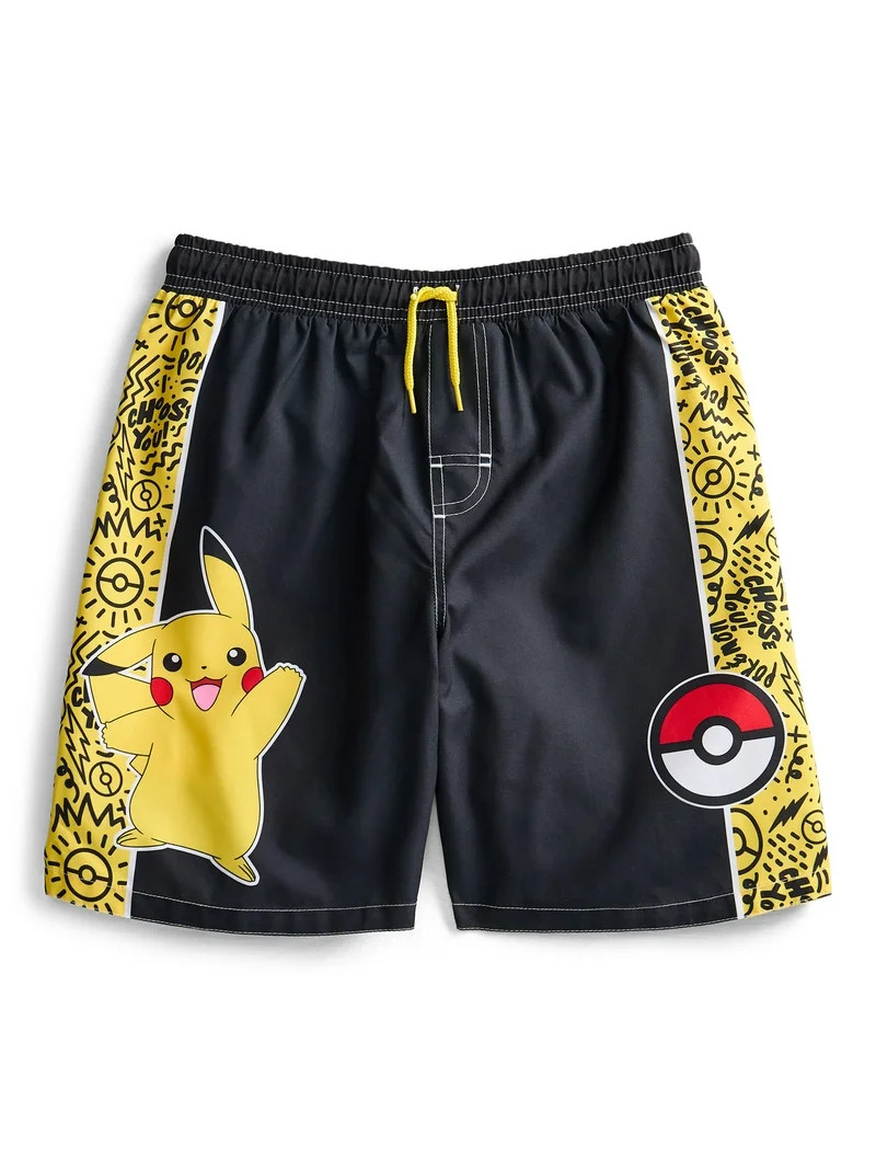 Pokemon Boys Pikachu Swim Trunks with UPF 50, Sizes 4-16 | Walmart (US)