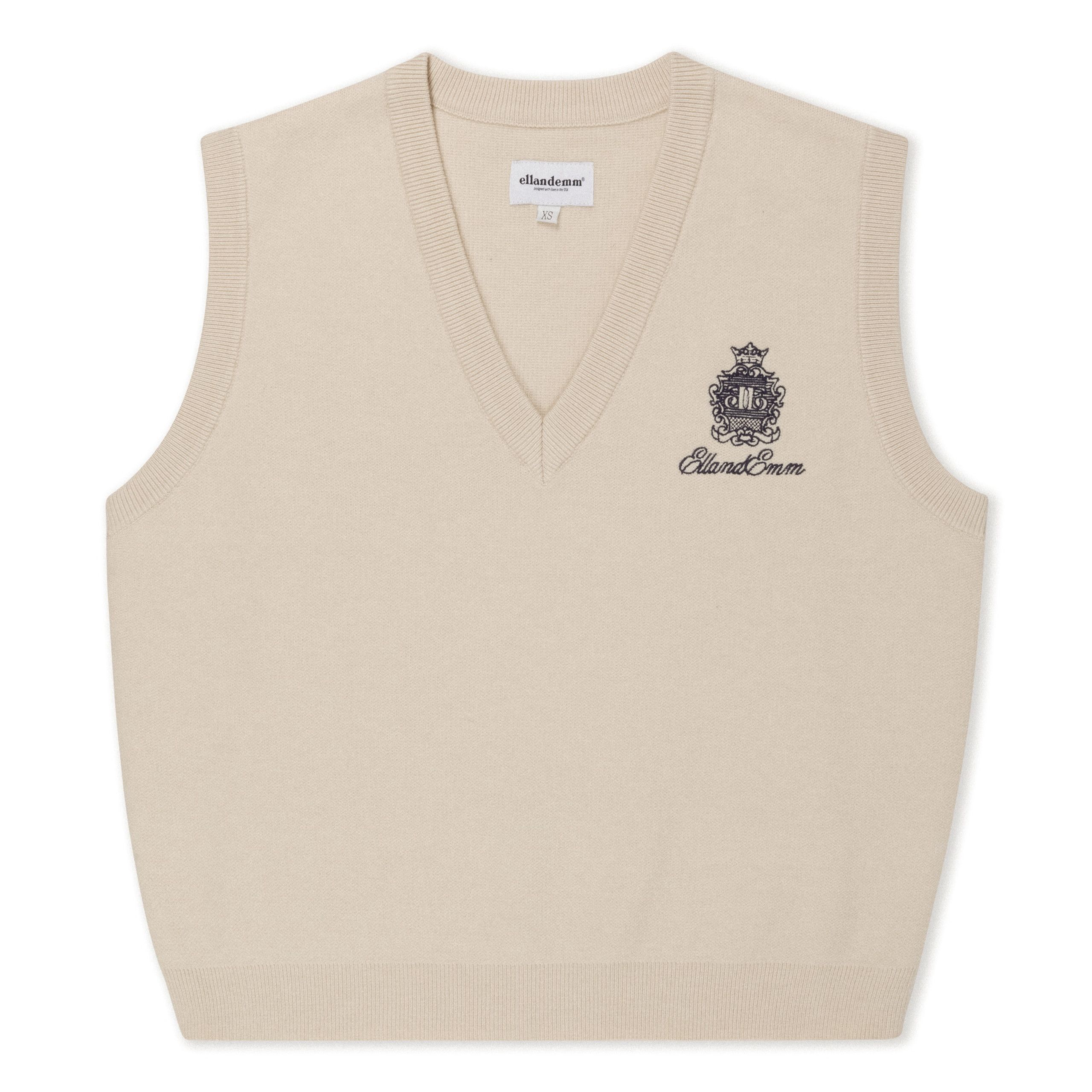 Hutton Oversized Sweater Vest - Cream | EllandEmm