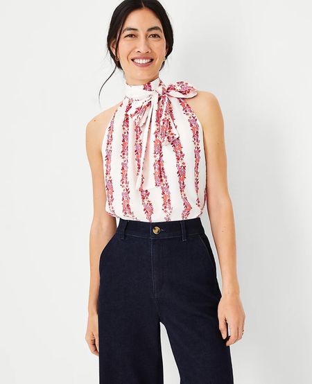 Beautiful summer blouse with bow , sleeveless , elegant 

#LTKSeasonal #LTKworkwear #LTKunder50